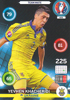 Yevhen Khacheridi Ukraine Panini UEFA EURO 2016 #426